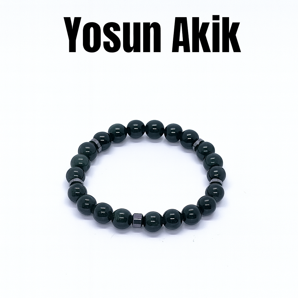 Yosun Akik Doğal Taş Bileklik