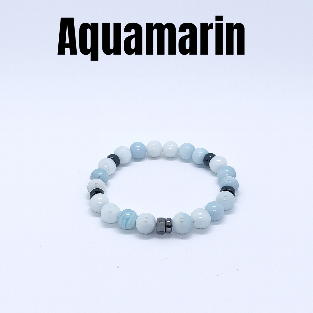 Aquamarin Doğal Taş Bileklik