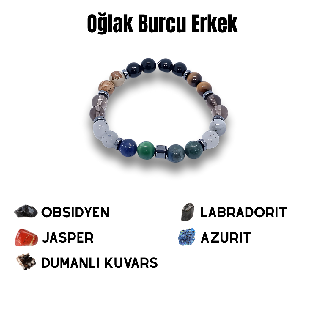 Oğlak Burcu Doğal Taş Bilekliği