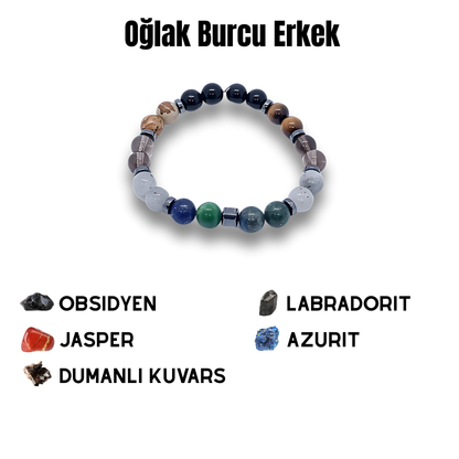 Oğlak Burcu Doğal Taş Bilekliği