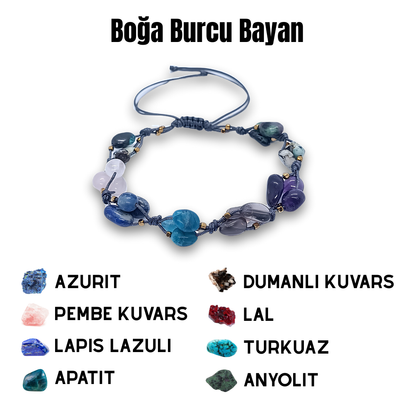 Boğa Burcu Doğal Taş Bilekliği