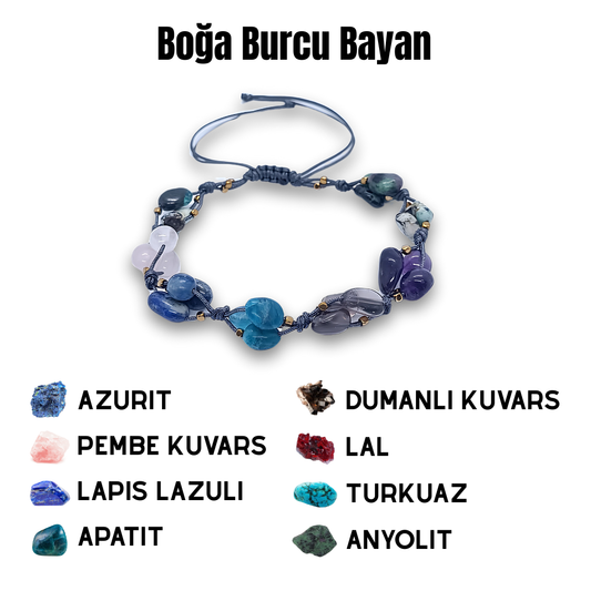 Boğa Burcu Doğal Taş Bilekliği