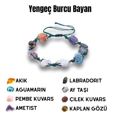 Yengeç Burcu Doğal Taş Bilekliği