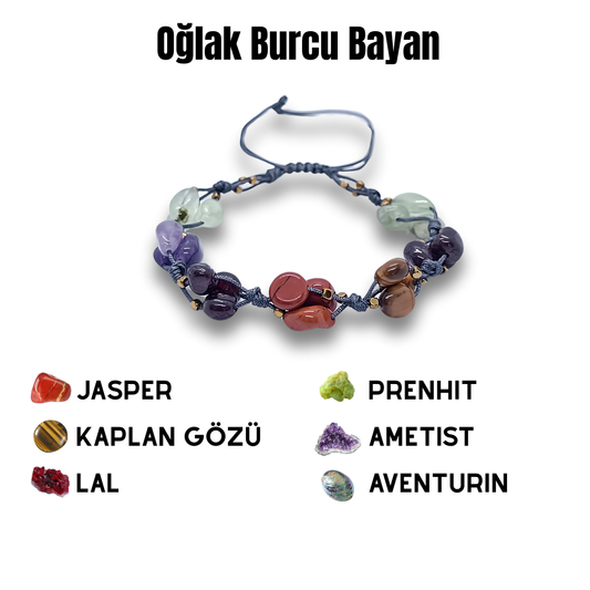 Oğlak Burcu Doğal Taş Bilekliği