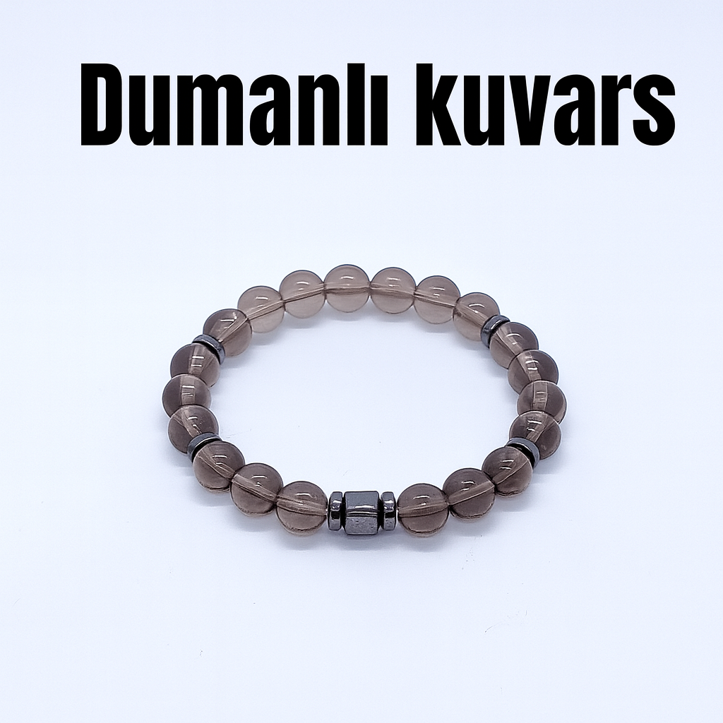 Dumanlı Kuvars Doğal Taş Bileklik